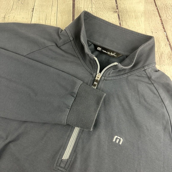 Travis Mathew Mens Pullover Large Blue/Grey‎ 1/4 Zip Golf Long Sleeve Activewear - Picture 1 of 12